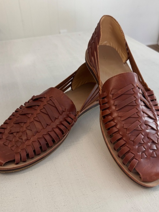 Nisolo Men\'s Huarache Sandal in Brandy Closed Toe Leather Slip-On Sz 13 NIB main image 15